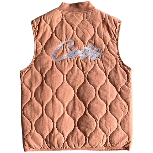 corteiz vest gilet jacket Guerillaz Quilted - Pink - Image 2